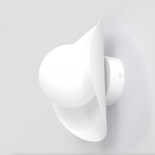 Nástěnné svítidlo FIERO M K1 – celobílé, sklo, 1× G9, šířka 16 cm