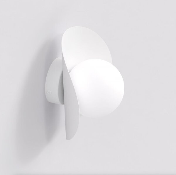 Nástěnné svítidlo FIERO M K1 – celobílé, sklo, 1× G9, šířka 16 cm