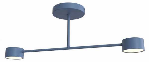 Stropní svítidlo HALO 2 – tlumeně modré, 2× GX53, šířka 60 cm