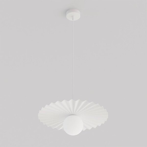 Závěsné svítidlo UMBRA 1 – celobílé, sklo, 1× G9, šířka 35 cm