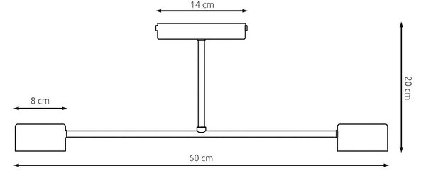 Stropní svítidlo HALO 2 – olivově zelené, 2× GX53, šířka 60 cm