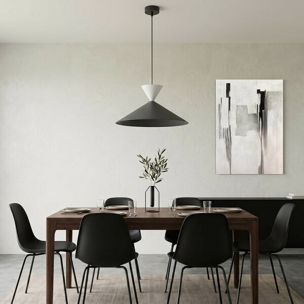 Závěsné svítidlo RALF 1M – černé / bílé, 1× GX53, šířka 40 cm