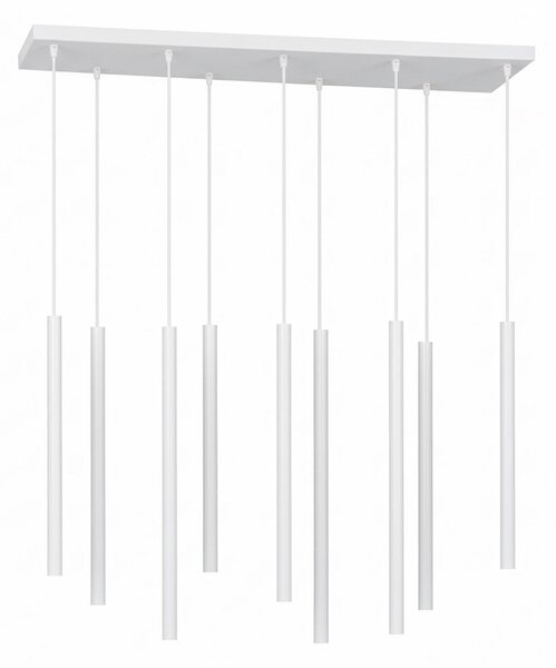 Závěsné svítidlo SELTER 9 – bílé, 9× G9, šířka 92 cm
