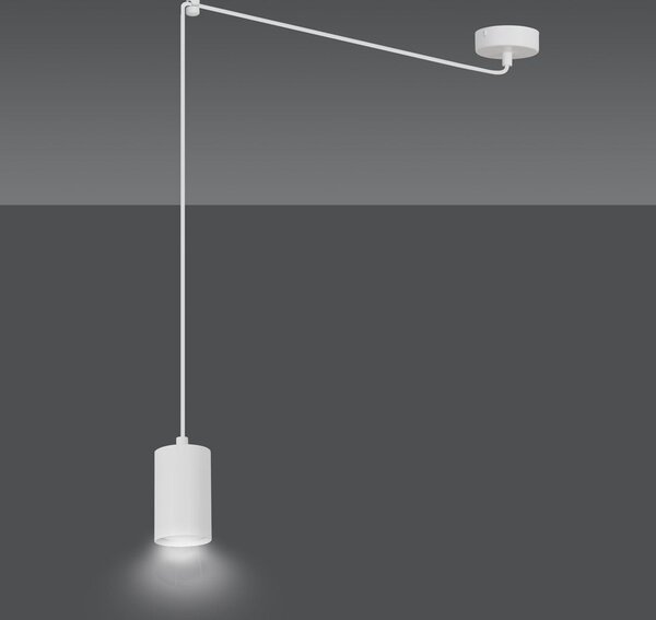 Závěsné svítidlo TRAKER 1 – bílé, 1× GU10, šířka 8 cm