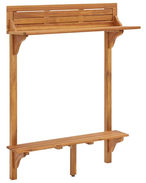 Barový stolek na balkon 90 x 37 x 122,5 cm masivní akácie 310253