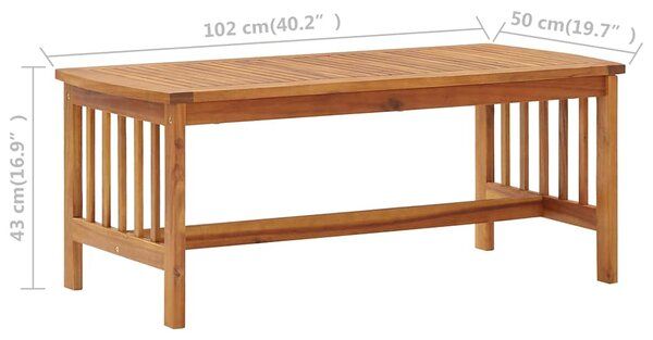 Konferenční stolek 102 x 50 x 43 cm masivní akáciové dřevo 310255