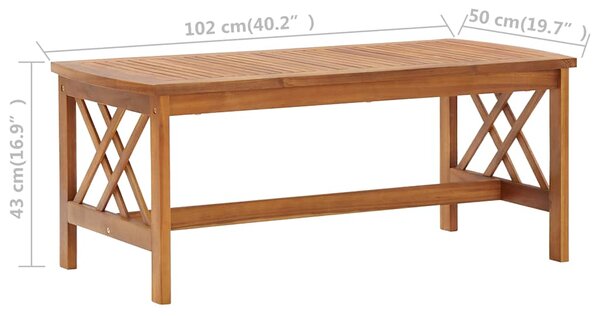 Konferenční stolek 102 x 50 x 43 cm masivní akáciové dřevo 310265