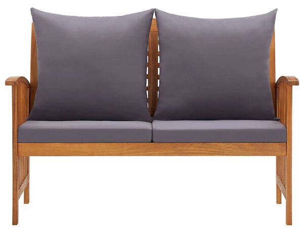 Zahradní lavice s poduškami 119 cm masivní akáciové dřevo 310261