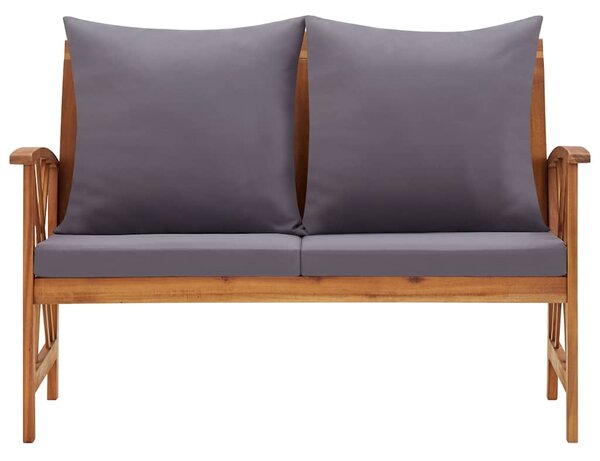 Zahradní lavice s poduškami 119 cm masivní akáciové dřevo 310271