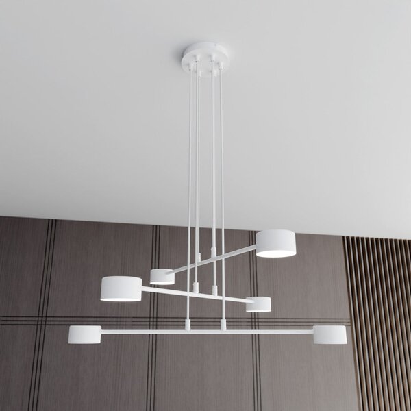 Závěsné svítidlo MODUS 6 – bílé, 6× GX53, šířka 70 cm