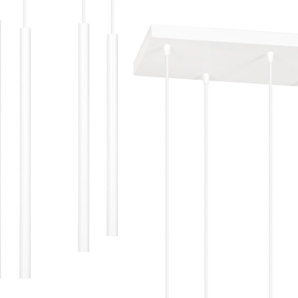 Závěsné svítidlo SELTER 6 – bílé, 6× G9, šířka 59 cm