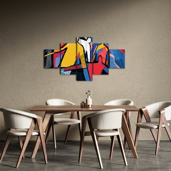 Obraz - Abstrakce mužů (125x70 cm)
