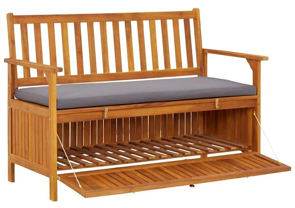 Zahradní úložná lavice 120 cm masivní akáciové dřevo 310276