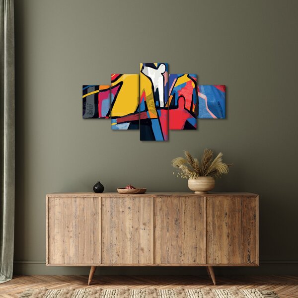 Obraz - Abstrakce mužů (125x70 cm)