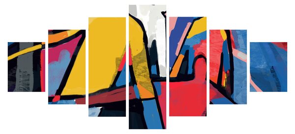 Obraz - Abstrakce mužů (210x100 cm)