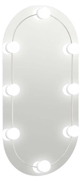 Zrcadlo s LED světly 80 x 40 cm sklo oválné 3102975