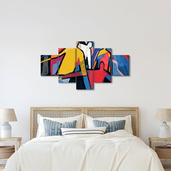 Obraz - Abstrakce mužů (125x70 cm)