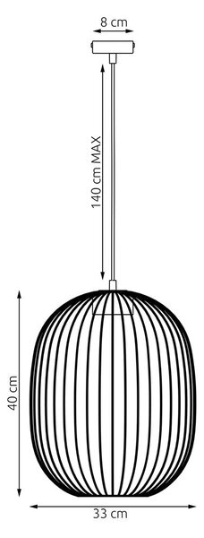 Závěsné svítidlo MANTRA 1 – vínové, 1× GX53, šířka 33 cm