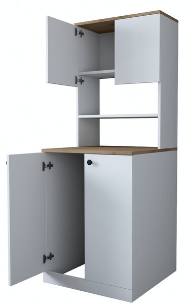 Kalune Design Koupelnová skříňka na pračku KD102 ořech/bílá