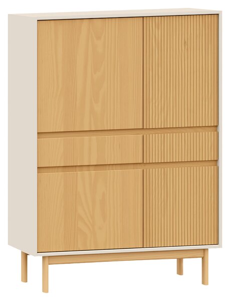 VYSOKÁ KOMODA, pinie, barvy pinie, kašmírová, 102/136/42 cm Livetastic - Vysoké komody, Online Only
