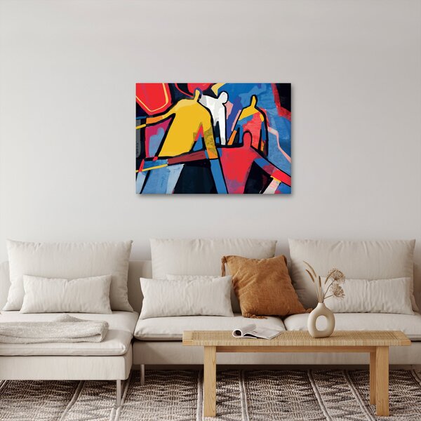 Obraz - Abstrakce mužů (70x50 cm)