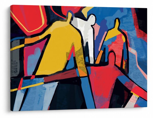Obraz - Abstrakce mužů (70x50 cm)
