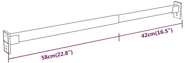 Teleskopické šatní tyče 4 ks stříbrné 58–100 cm 3102979
