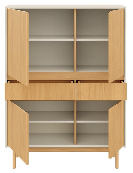 VYSOKÁ KOMODA, pinie, barvy pinie, kašmírová, 102/136/42 cm Livetastic - Vysoké komody, Online Only