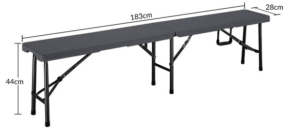 Deuba Pivní set 183 cm - antracit