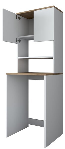Kalune Design Koupelnová skříňka nad pračku KD101 ořech/bílá