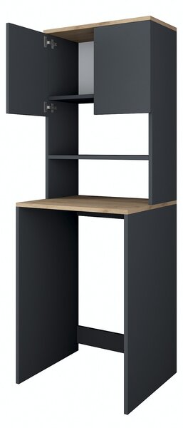 Kalune Design Koupelnová skříňka nad pračku KD101 ořech/antracit