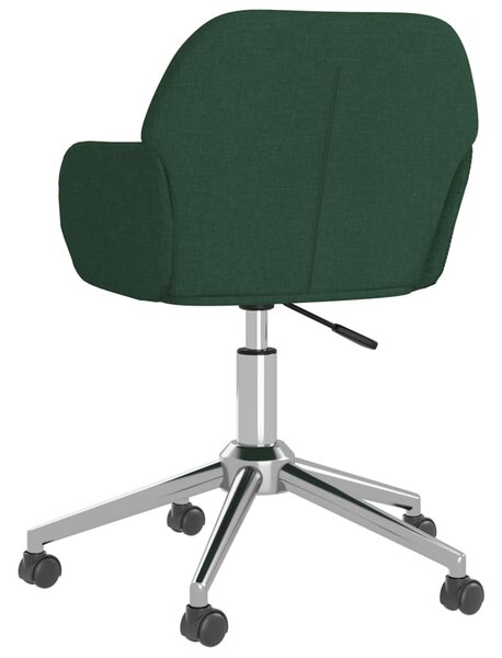 Otočné jídelní židle 2 ks tmavě zelené textil 3103091