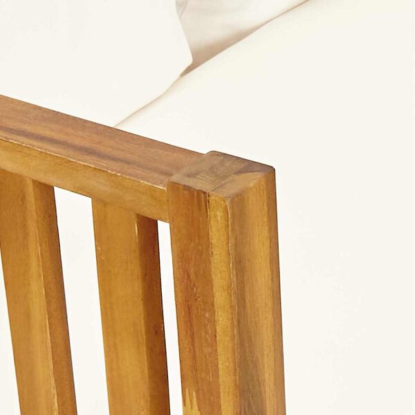 2místná zahradní lavice s poduškami 122 cm masivní akácie 310307