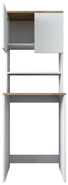Kalune Design Koupelnová skříňka nad pračku KD101 ořech/bílá