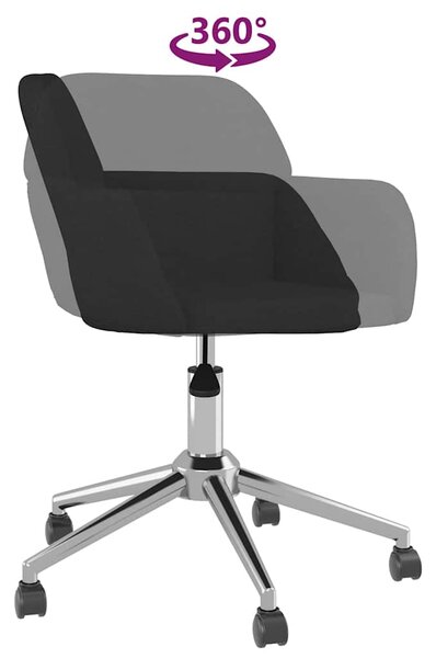 Otočné jídelní židle 2 ks černé textil 3103094