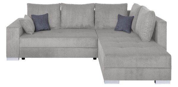 ROHOVÁ SEDAČKA, textil, kompozitní dřevo, šedohnědá P & B - Sedací soupravy, Online Only