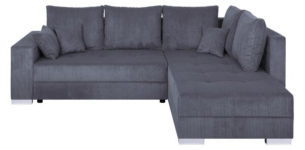 ROHOVÁ SEDAČKA, textil, kompozitní dřevo, tmavě šedá P & B - Sedací soupravy, Online Only