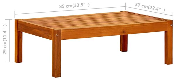 Zahradní stůl 85 x 57 x 29 cm masivní akáciové dřevo 310322