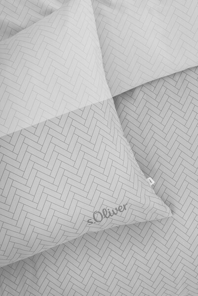 POVLEČENÍ, makosatén, šedá, 135/200 cm S. Oliver - Online Only povlečení, Online Only