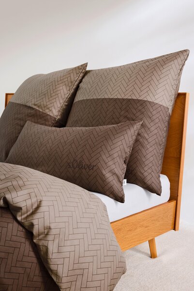 POVLEČENÍ, makosatén, hnědá, 135/200 cm S. Oliver - Online Only povlečení, Online Only