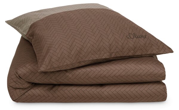 POVLEČENÍ, makosatén, hnědá, 135/200 cm S. Oliver - Online Only povlečení, Online Only