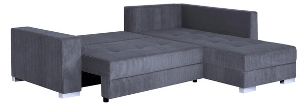 ROHOVÁ SEDAČKA, textil, kompozitní dřevo, tmavě šedá P & B - Sedací soupravy, Online Only