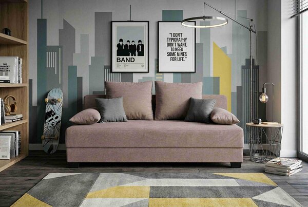 ROZKLÁDACÍ POHOVKA, textil, kompozitní dřevo, růžová P & B - Rozkládací sedačky, Online Only