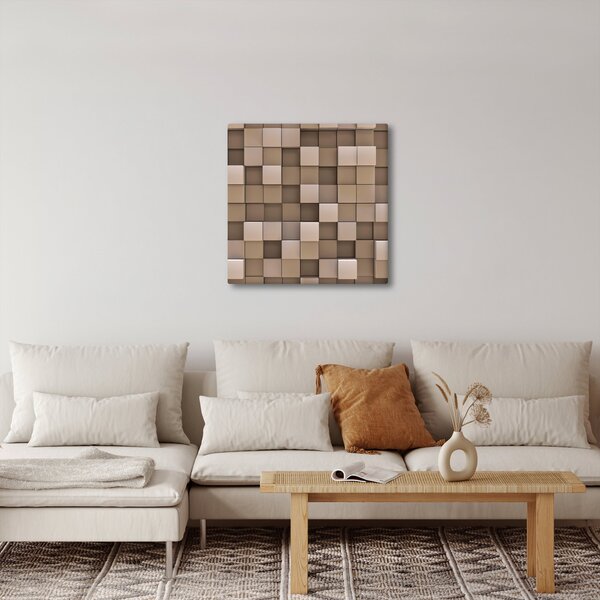 Obraz - Béžové krychle (30x30 cm)