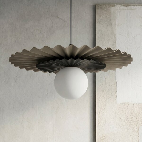 Závěsné svítidlo UMBRA 1 – moka / černé, bílé sklo, 1× G9, šířka 35 cm