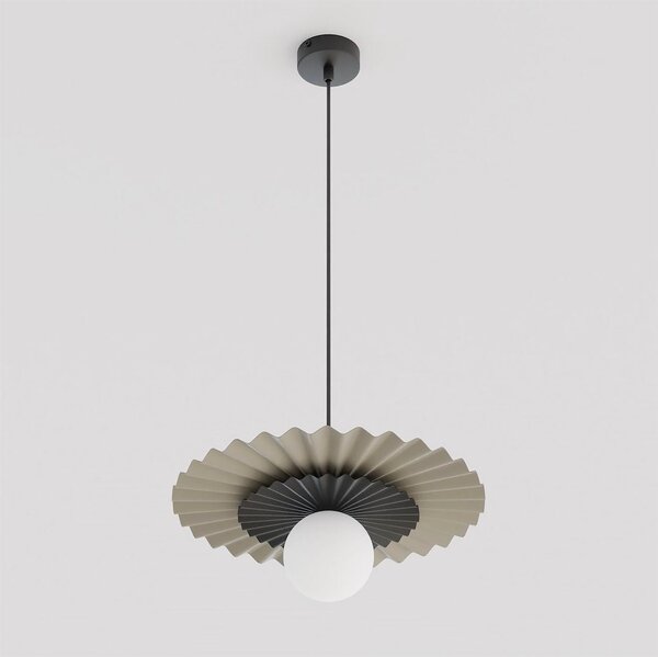 Závěsné svítidlo UMBRA 1 – moka / černé, bílé sklo, 1× G9, šířka 35 cm