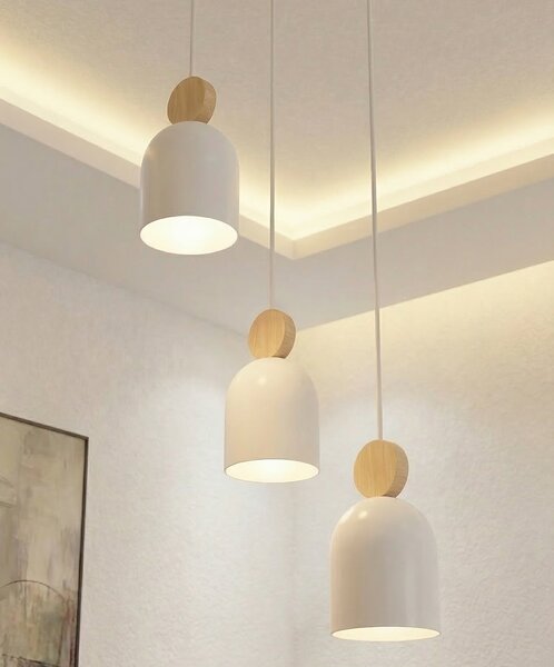 Závěsné svítidlo MESI 3 PREM – bílé, 3× GU10, šířka 34 cm