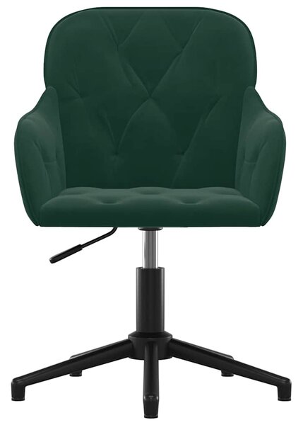 Otočné jídelní židle 2 ks tmavě zelené samet 3103379