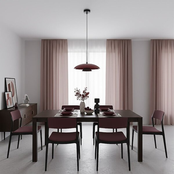Závěsné svítidlo BABEL 1 – vínové / černé, 1× GX53, šířka 30 cm