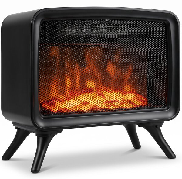Elektrický krb 800/1600 W s topením, odnímatelný podstavec, nastavitelný termostat, 3D efekt plamenů